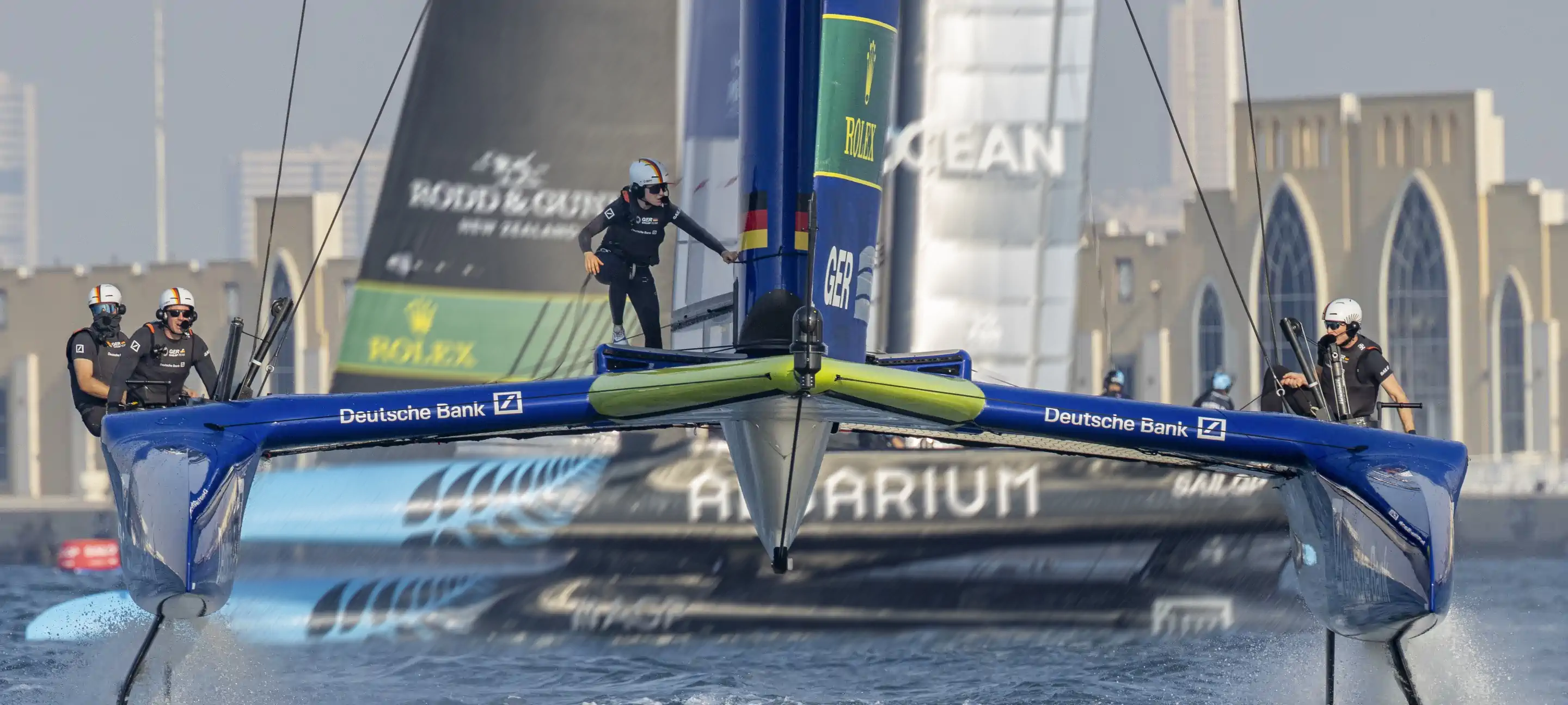 SailGP Germany Team team racing on their catamaran