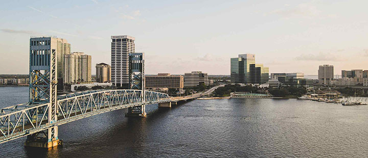 View of Jacksonville skyline from the river